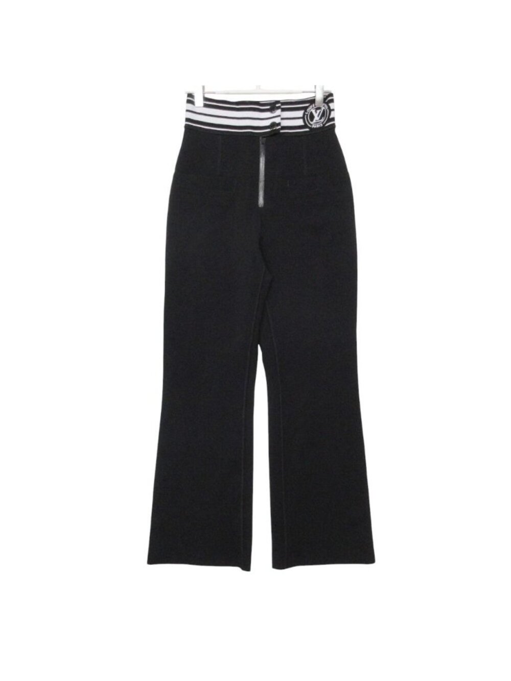 Louis Vuitton Pants Jersey Track LV Striped Stretch Black